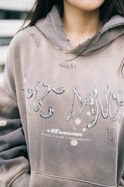*LIMITED EDITION* HIT CHROME Frayed Hoodie - Ash GREY