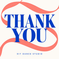 Thank you gift-card design with coral ribbon artwork